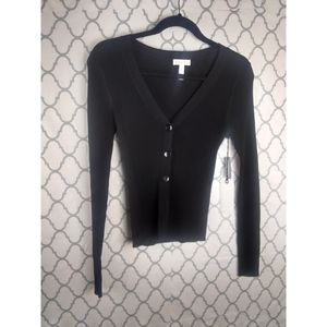 Leith Rib Henley Cardigan Sweater